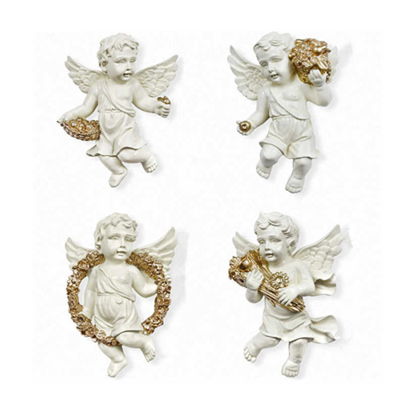 4pcs Resin of the type Europe angel ofing wall to hang home decoration suspension Wall Decoration Living Room free shippi